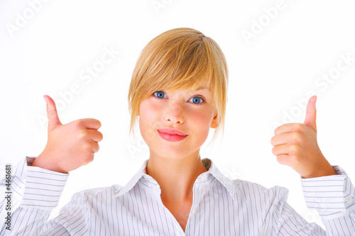 Thumbs up - Young female