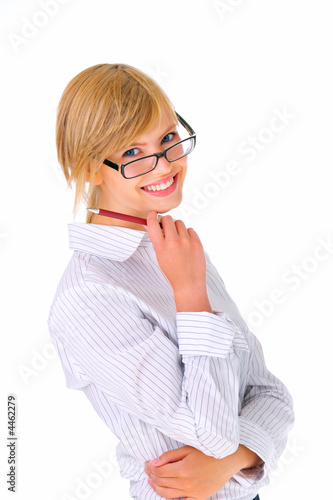 Isolated young female student