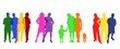 bunte menschengruppe