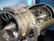 The engine of airplane