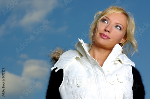 woman over sky