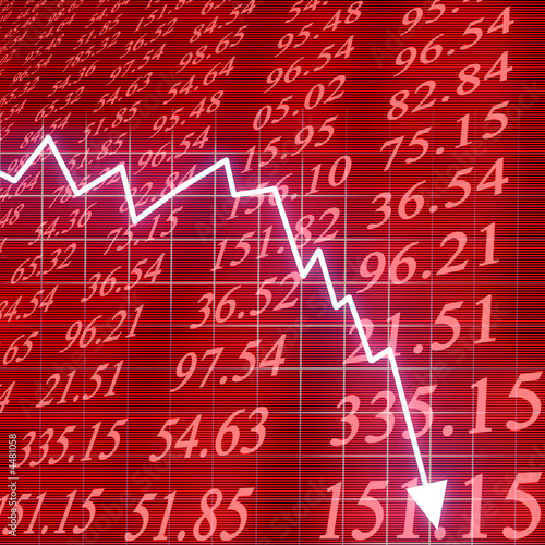 Illustration: Arrow graph going down Arrow graph going down