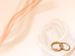 Wedding rings on abstract smooth background