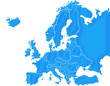 Carte Europe Bleu Satin Carte Europe Bleu Satin