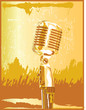 Retro Golden Microphone Retro Golden Microphone