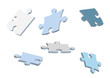 3d vector puzzle pieces for design