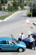 Photo: Traffic accident and to drivers fighting Traffic accident and to drivers fighting