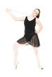 A young girl stretching A young girl stretching
