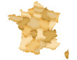 Carte France Camaieu Marron