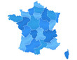 Carte France Camaieu Bleu2