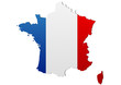 Carte de France (drapeau)
