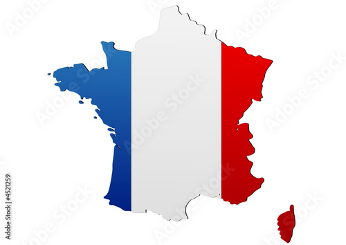 Carte de France (drapeau) Carte de France (drapeau)