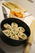 Pumpkin and spinach scrolls..