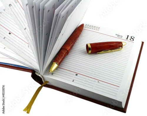 Pen and diary.