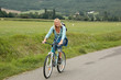 Blond woman cycling Blond woman cycling