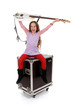 Adolescente avec un guitare