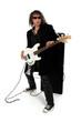 Rocker avec une guitare electrique