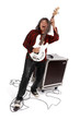Musicien jouant de la guitare
