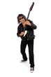 Musicien en cuir noir