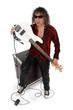 Musicien rock en studio