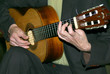 Hands of the guitarist