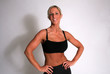 Woman flexing