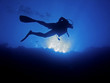 Scuba diver from below