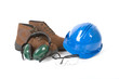 Safety gear - over a white background