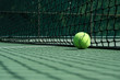 Tennis ball near net Tennis ball near net