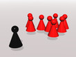 Spielsteine rot und schwarz