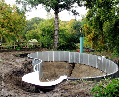 construction of a swimming pool construction of a swimming pool