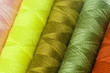 Colorful sewing threads texture..