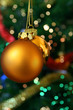 Christmas golden balls