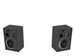 isolated audio system equipement - 3d render