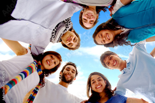 Photo: group of happy friends group of happy friends