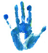 blue hand print blue hand print