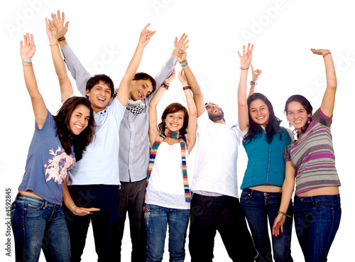 Photo: happy group of friends happy group of friends