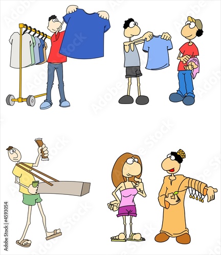 Tourists Shopping Tourists Shopping