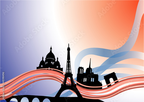 Vektor: Monuments de Paris - Illustration Monuments de Paris - Illustration