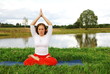 Young woman doing yoga practice