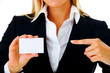 Holding a notecard