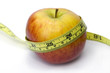 Red Apple with measuring tape