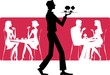 Waiter at coffee