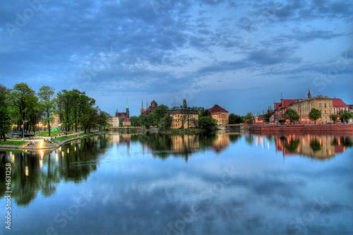Wroclaw cityscape at night (Poland). Wroclaw cityscape at night (Poland).