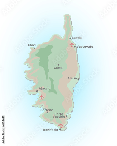 Illustration: Carte Corse Carte Corse