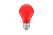 red light bulb on white red light bulb on white