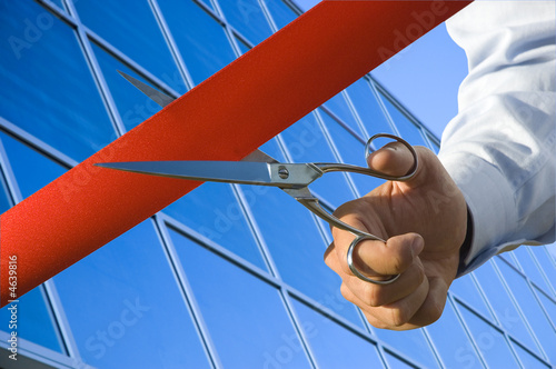 Photo: Cut of the red ribbon Cut of the red ribbon