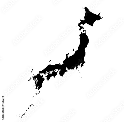 World  Black  White on Detailed Isolated Black And White Map Of Japan    Skvoor  4643272