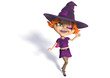 Halloween 3d girl charming eye winking