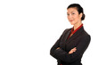 Confident Asian-American Businesswoman in Dark Suit